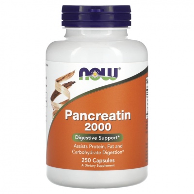 Антиоксидант NOW Pancreatin 2000 250 капсул