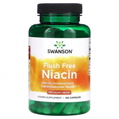 Витамины Swanson Niacin 500 мг 120 таблеток