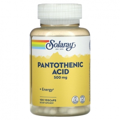 Витамины Solaray Pantothenic Acid 500 мг 100 капсул